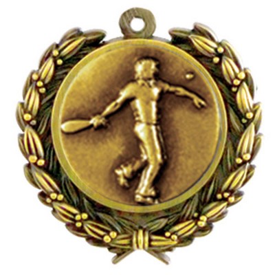Stock Racquetball Medal w/ Wreath Edge (1 1/4" )