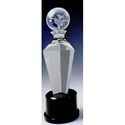 Crystal Globe Award (11"x3 9/16")