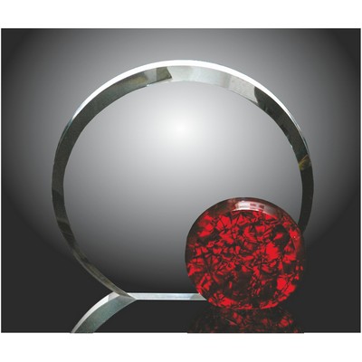 Pearl Circle Acrylic Award, 6.175"H