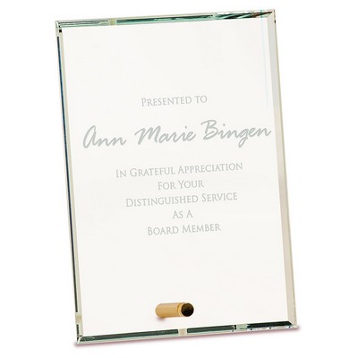 Clear Rectangle CrystalEdge Glass Award (5"x7")