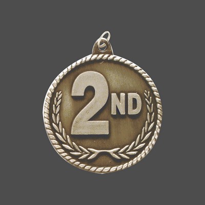 Gold 2nd Place High Relief Medal (2")