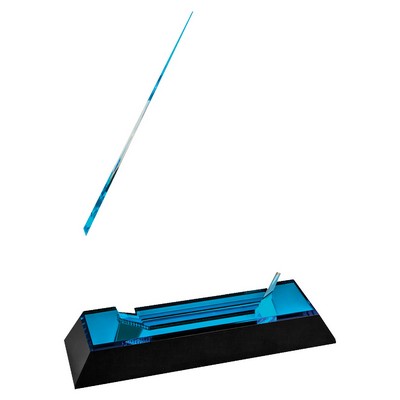 5" x 7" Blue Arrow Point Impress Acrylic Award