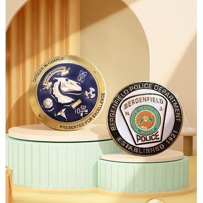 1.8" Fully Customized Metal Challenge Coin Round Commemorative Coins