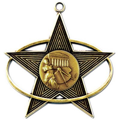 Stock All-Star 3" Medal- Arts