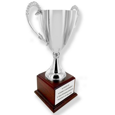 16 ¼" Italian Silver Plated Trophy Cup w/Lid