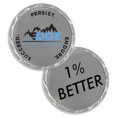 1.75" Diamond Edge Silver Coin