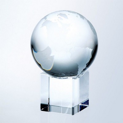 World Globe Award w/Cube Base