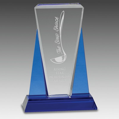 Wedge Crystal on Pedestal Base