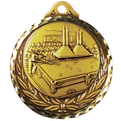 Stock Diamond Struck Medal (Billiard Table) 2 3/4"