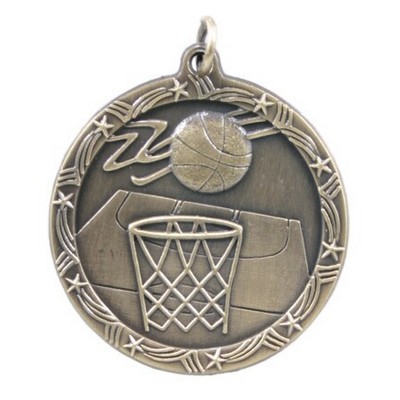 Medals, "Basketball" - 1 3/4" Shooting Star
