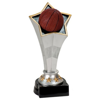 8¾" Basketball Rising Star Resin Trophy