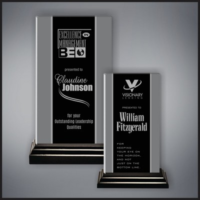 10" Side Stripes Silver/Black Award