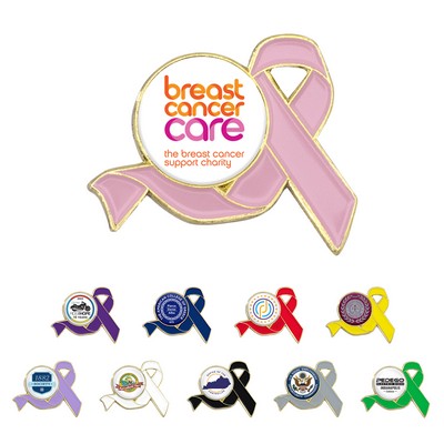 Awareness Ribbon Lapel Pin w/Logo