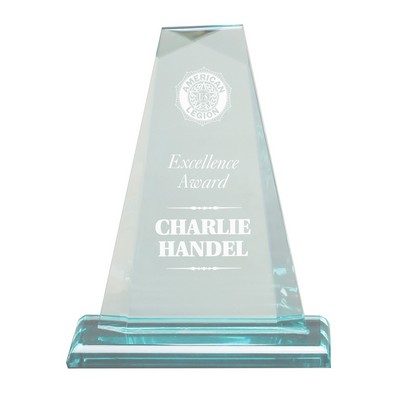 Jade Acrylic Pinnacle Award on Base
