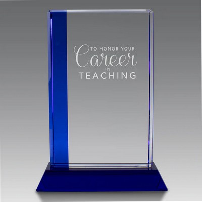 Blue Edge Crystal Award - Medium