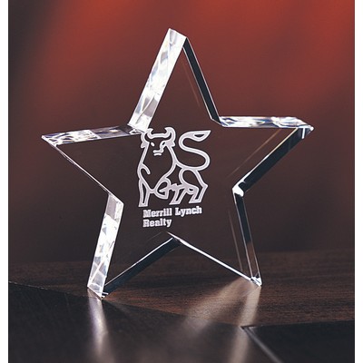 Baby Star Optic Crystal Award (4"x 4"x¾")
