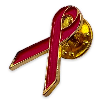Red Ribbon Awareness Lapel Pin