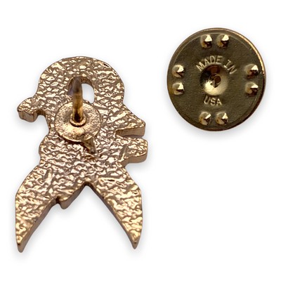 Colon Cancer Ribbon Dove Lapel Pin