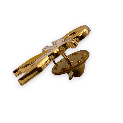 Dove on Yellow Ribbon Lapel Pin