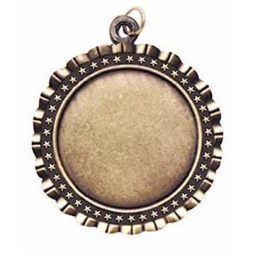 Medal, "Insert Holder" Star/Scallop Design - 2-5/8" Dia