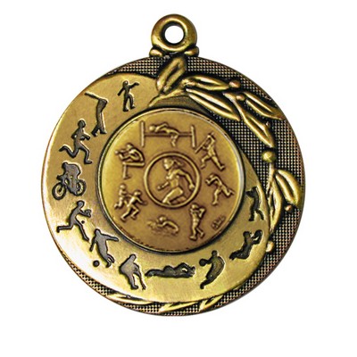 Stock Sport Silhouettes 2" Medal- Track Female