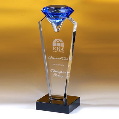 Awards-optical crystal award/trophy 8" high