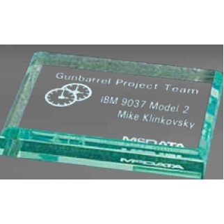Large Jade Acrylic Rectangle Paperweight