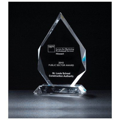 Flame Multi Faceted Optical Crystal Award