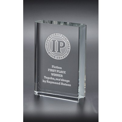 Large Book Optical Crystal Award