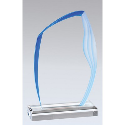 Acrylic Wave Edge Award, 7 3/4"H