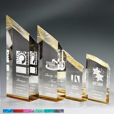 Large Gold Chisel Carve Tower Award on Base