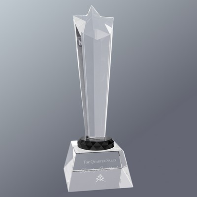 Rising Star with Clear Base, Small (9"H)