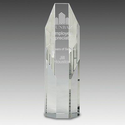 Octagon Slant Top Crystal Tower