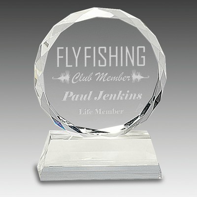 Facet Crystal on Pedestal Base