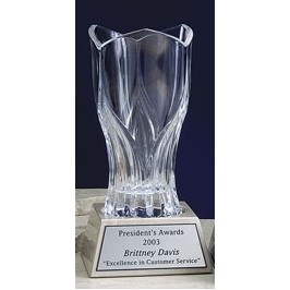 8" Crystal Pride Vase Award