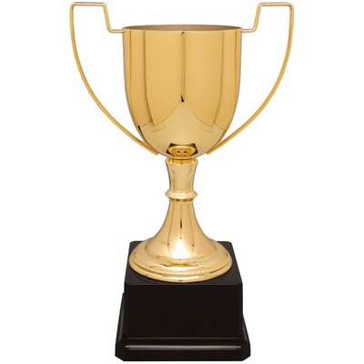 Golden Crown Metal Trophy Cup 11 3/4"H
