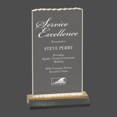 Gold Reflection Ice Top Acrylic Award (4½"x8")