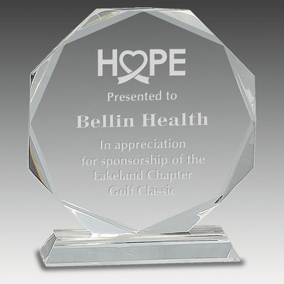 Crystal Octagon on Pedestal Base