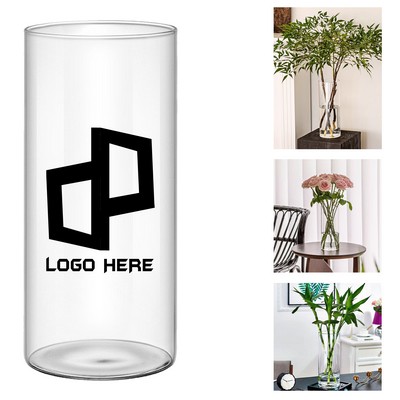 Clear Glass Cylinder Vase