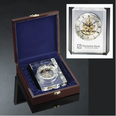 Crystal Clock (ENGRAVED)