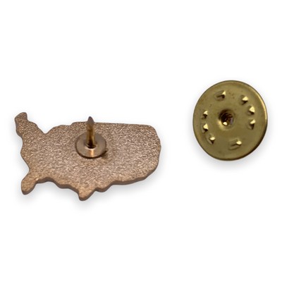 God Bless America Map Flag Lapel pin