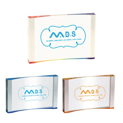 8" x 5.5" Thick Arch Crescent Award (Self Standing)