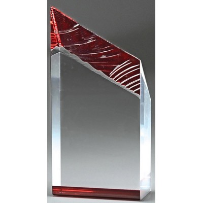 Glacier Tower Award, Red, 6"H
