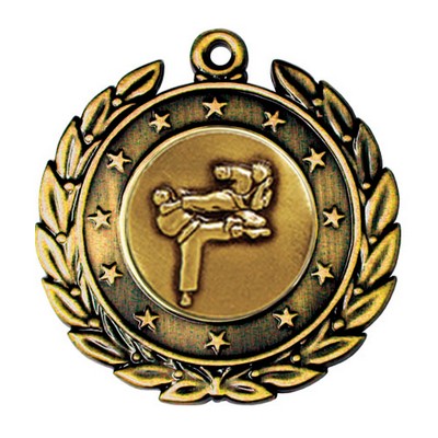 Stock Star Wreath 2" Medal- Karate