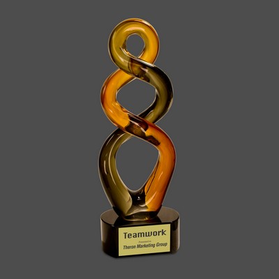 Brown Twist Art Glass Award (13½")