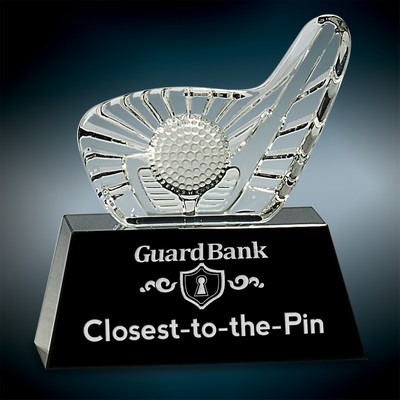 Crystal Golf Ball & Club Award