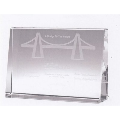 Medium Horizontal Baldwin Optical Crystal Award