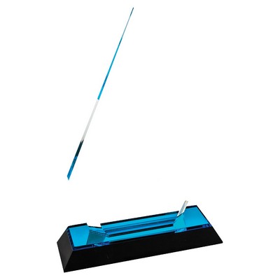 5" x 8" Blue Arrow Point Impress Acrylic Award