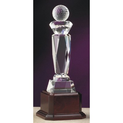 12" Clear Crystal Golf Supremo Award