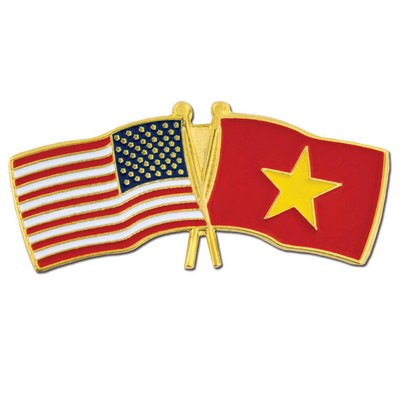 USA & Vietnam Flag Pin